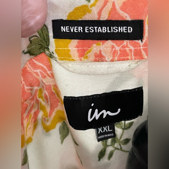 Never Established 100% Rayon Flowy Blouse SZ XXL - Picture 3 of 8